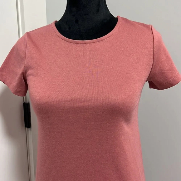 Sinsay || women’s pink short sleeve dress flared bottom size XXS - Picture 2 of 7